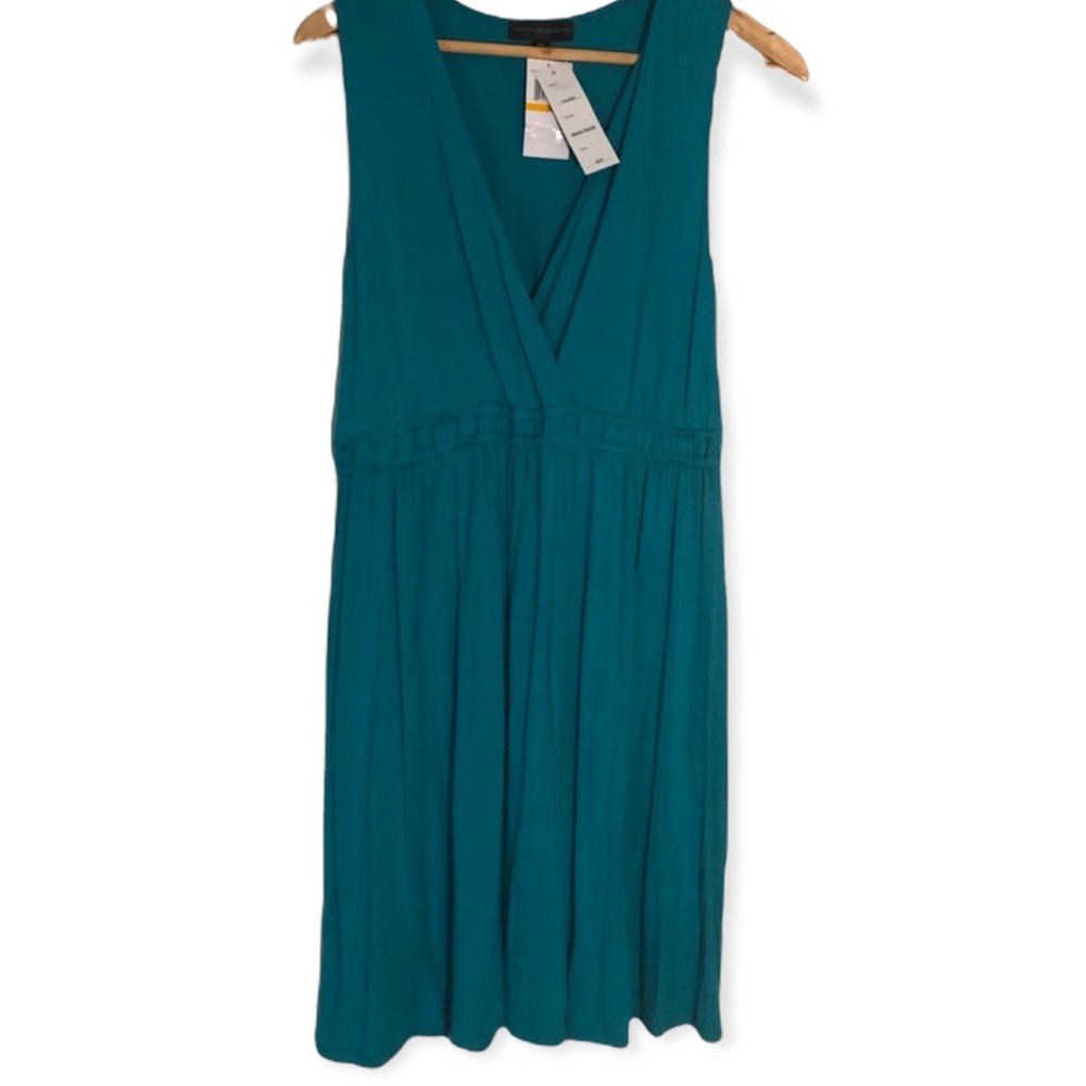 Teal empire waist Sun dress
